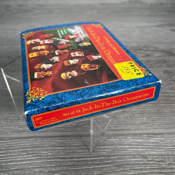 Vintage Giftco Jack In The Box Miniature Mini Christmas Ornaments Set Of 18 NEW - Picture 7 of 12